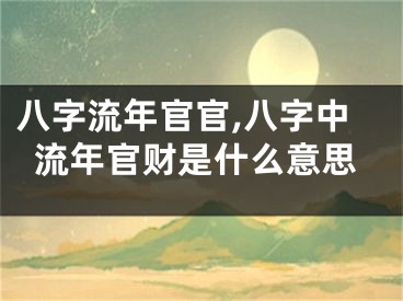 八字流年官官,八字中流年官财是什么意思