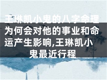王琳凯小鬼的八字命理为何会对他的事业和命运产生影响,王琳凯小鬼最近行程