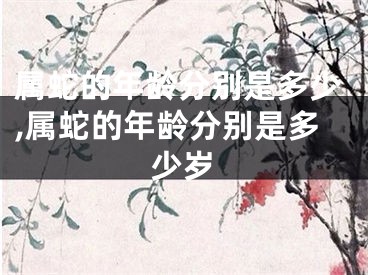 属蛇的年龄分别是多少,属蛇的年龄分别是多少岁