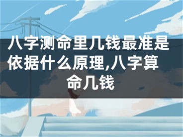 八字测命里几钱最准是依据什么原理,八字算命几钱