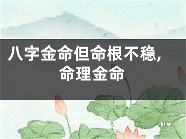 八字金命但命根不稳,命理金命