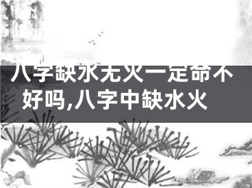 八字缺水无火一定命不好吗,八字中缺水火