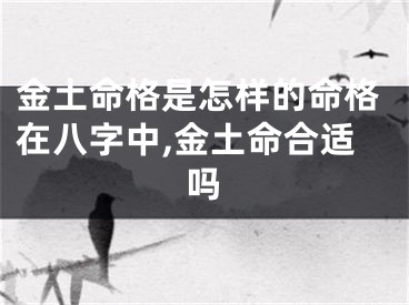 金土命格是怎样的命格在八字中,金土命合适吗