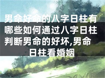 男命好命的八字日柱有哪些如何通过八字日柱判断男命的好坏,男命日柱看婚姻