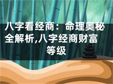 八字看经商：命理奥秘全解析,八字经商财富等级
