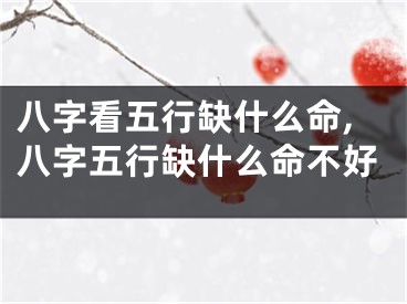八字看五行缺什么命,八字五行缺什么命不好