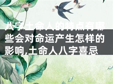 八字土命人的特点有哪些会对命运产生怎样的影响,土命人八字喜忌