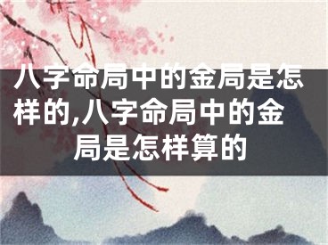 八字命局中的金局是怎样的,八字命局中的金局是怎样算的