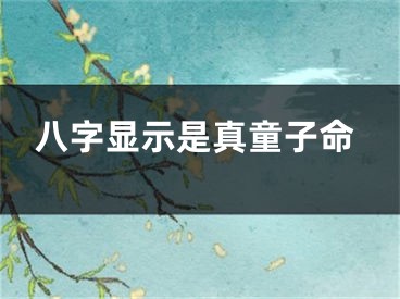 八字显示是真童子命