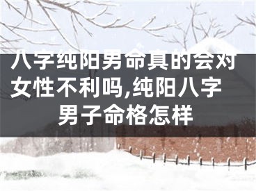 八字纯阳男命真的会对女性不利吗,纯阳八字男子命格怎样