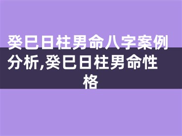 癸巳日柱男命八字案例分析,癸巳日柱男命性格