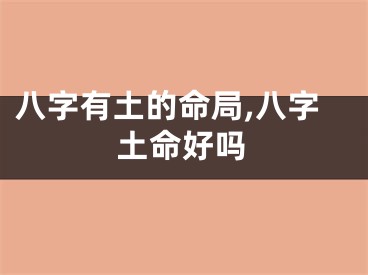 八字有土的命局,八字土命好吗