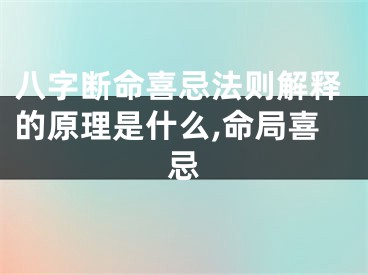 八字断命喜忌法则解释的原理是什么,命局喜忌