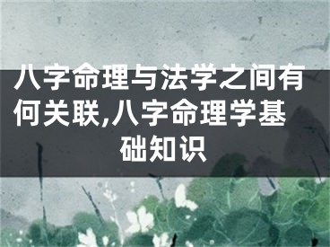 八字命理与法学之间有何关联,八字命理学基础知识