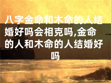 八字金命和木命的人结婚好吗会相克吗,金命的人和木命的人结婚好吗