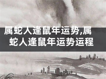 属蛇人逢鼠年运势,属蛇人逢鼠年运势运程