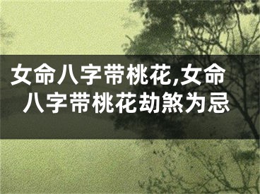 女命八字带桃花,女命八字带桃花劫煞为忌