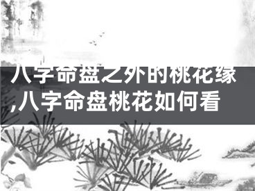 八字命盘之外的桃花缘,八字命盘桃花如何看