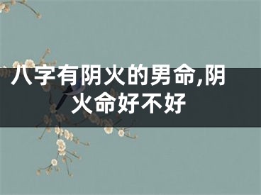 八字有阴火的男命,阴火命好不好