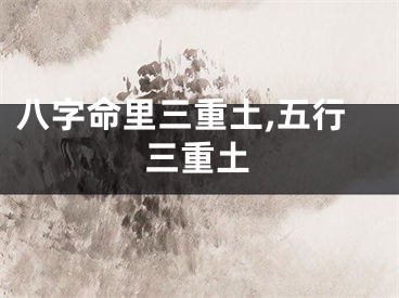 八字命里三重土,五行三重土