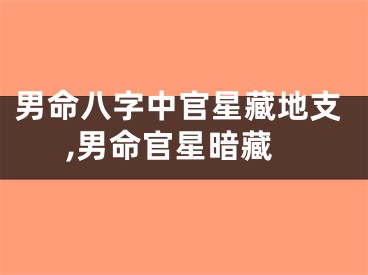 男命八字中官星藏地支,男命官星暗藏