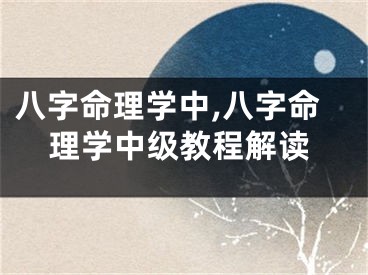 八字命理学中,八字命理学中级教程解读