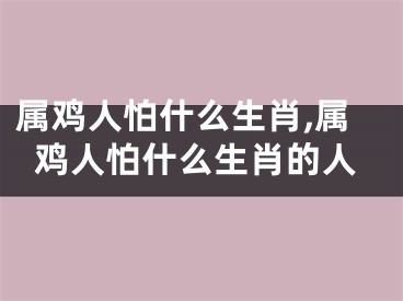 属鸡人怕什么生肖,属鸡人怕什么生肖的人