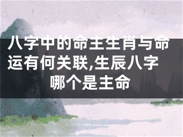八字中的命主生肖与命运有何关联,生辰八字哪个是主命