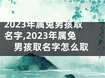 2023年属兔男孩取名字,2023年属兔男孩取名字怎么取