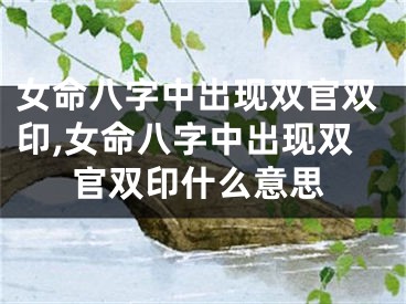 女命八字中出现双官双印,女命八字中出现双官双印什么意思