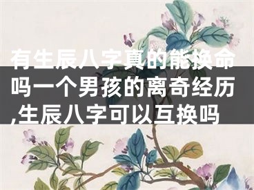 有生辰八字真的能换命吗一个男孩的离奇经历,生辰八字可以互换吗