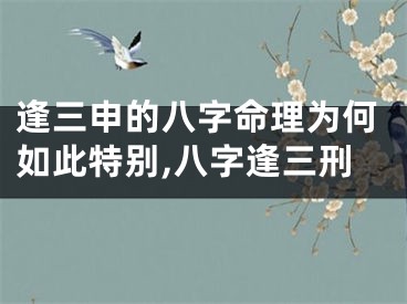 逢三申的八字命理为何如此特别,八字逢三刑