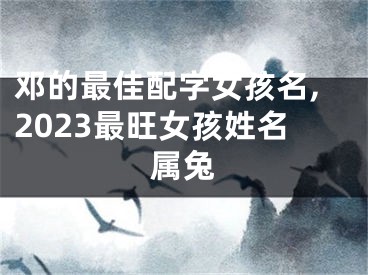 邓的最佳配字女孩名,2023最旺女孩姓名属兔