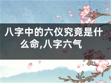 八字中的六仪究竟是什么命,八字六气