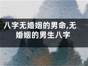 八字无婚姻的男命,无婚姻的男生八字