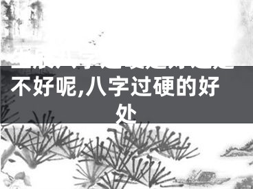 生辰八字过硬是好还是不好呢,八字过硬的好处
