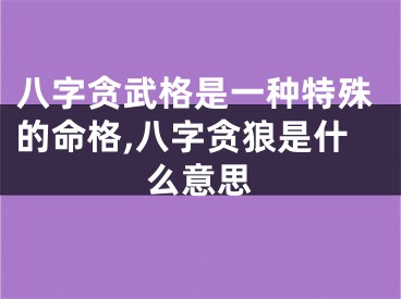 八字贪武格是一种特殊的命格,八字贪狼是什么意思