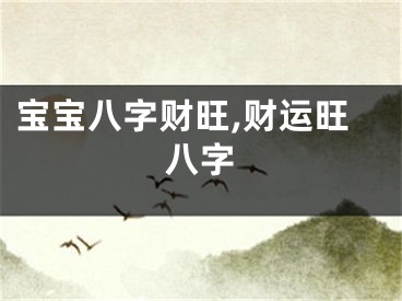 宝宝八字财旺,财运旺八字