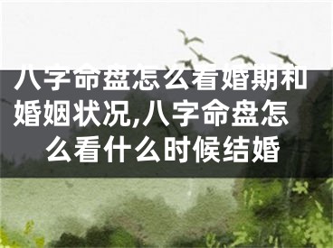 八字命盘怎么看婚期和婚姻状况,八字命盘怎么看什么时候结婚
