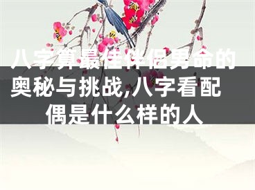 八字算最佳伴侣男命的奥秘与挑战,八字看配偶是什么样的人