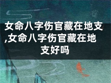 女命八字伤官藏在地支,女命八字伤官藏在地支好吗