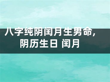 八字纯阴闰月生男命,阴历生日 闰月