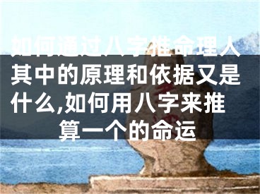 如何通过八字推命理人其中的原理和依据又是什么,如何用八字来推算一个的命运