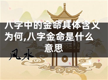 八字中的金命具体含义为何,八字金命是什么意思