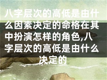 八字层次的高低是由什么因素决定的命格在其中扮演怎样的角色,八字层次的高低是由什么决定的