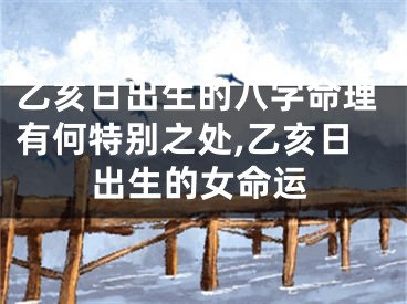 乙亥日出生的八字命理有何特别之处,乙亥日出生的女命运