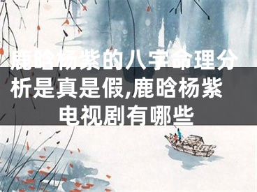 鹿晗杨紫的八字命理分析是真是假,鹿晗杨紫电视剧有哪些