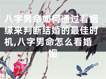 八字男命如何通过看姻缘来判断结婚的最佳时机,八字男命怎么看婚姻