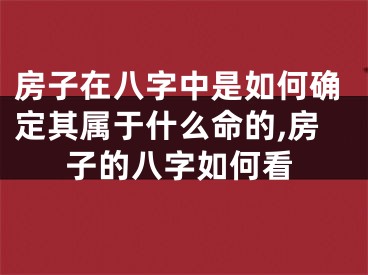 房子在八字中是如何确定其属于什么命的,房子的八字如何看