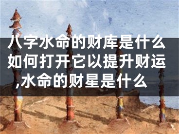 八字水命的财库是什么如何打开它以提升财运,水命的财星是什么